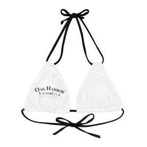 Strappy Triangle Bikini Top (AOP)