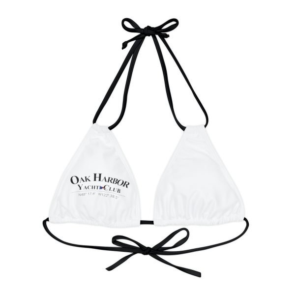 Strappy Triangle Bikini Top (AOP)