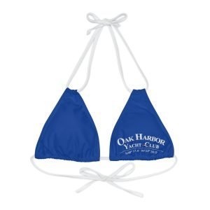 Strappy Triangle Bikini Top (AOP)